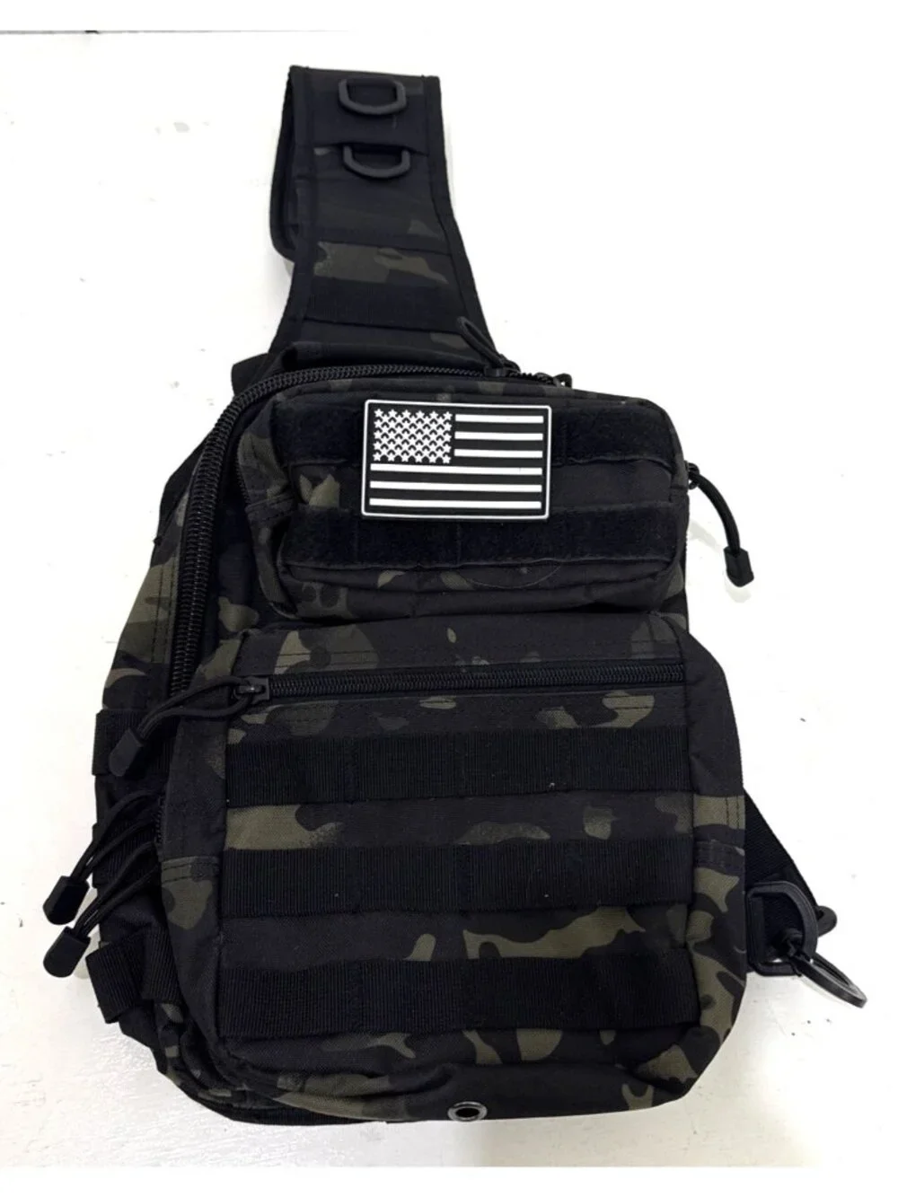 Tactical Sling Backpack Bag Molle Crossbody Shoulder Camo Black Bags Men